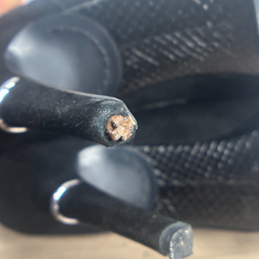 EUC Sam Edelmen Nixie Black Glass Snake Heels Size 8.5 IN BOX - Picture 10 of 16
